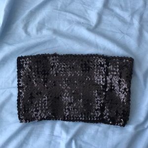 Black sequin tube top